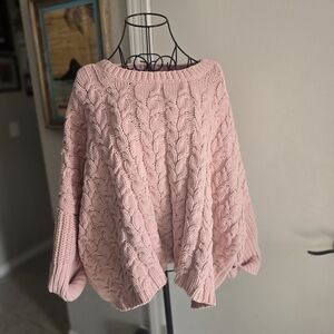 POL Blush Cable Knit Sweater
